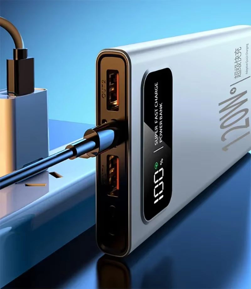 120W Mobile Power Bank Super Fast Charge 200000Mah Large Capacity Fast Charge Battery External Battery Mobile Power Bank