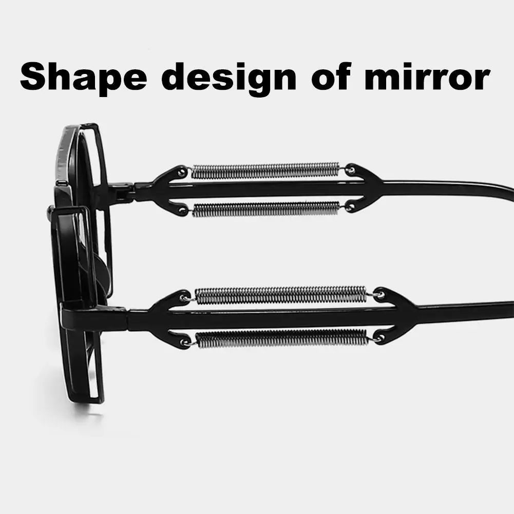 Retro Steampunk Sunglasses Vintage Style Inspired Gothic round Sunglasses Metal Circle Glasses for Women Men Double Spring Legs