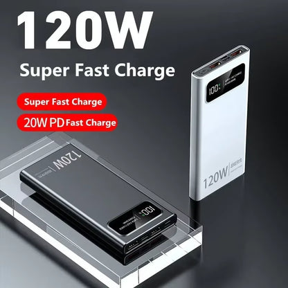 120W Mobile Power Bank Super Fast Charge 200000Mah Large Capacity Fast Charge Battery External Battery Mobile Power Bank